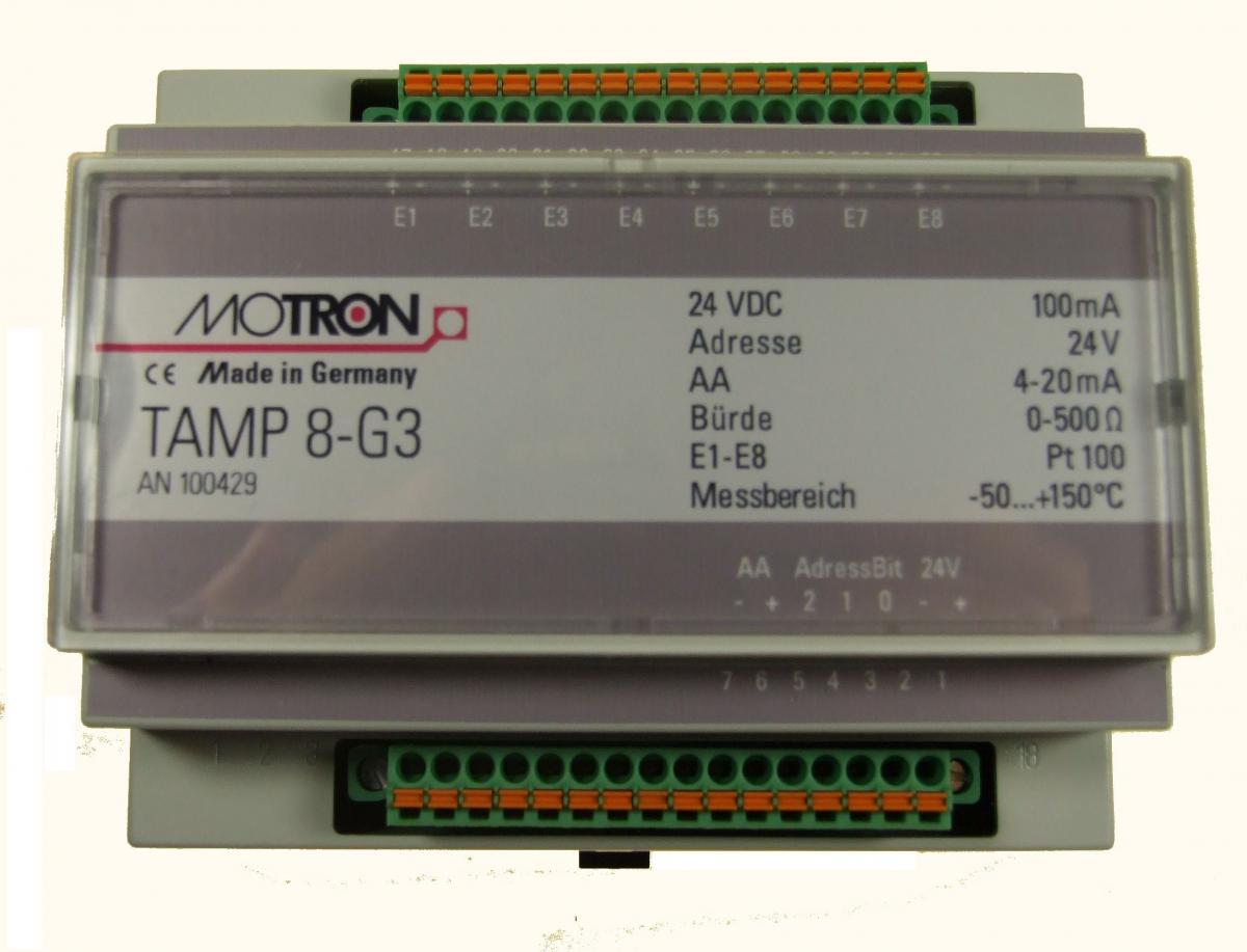 Analog Multiplexer TAAM8 G3 für 8 PT100-Eingänge Analog Multiplexer TAAM8 G3 für 8 PT100-Eingänge